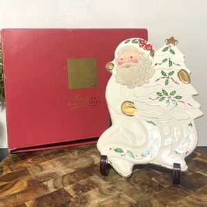Vintage 1999 Lenox Holiday Santa Trivet